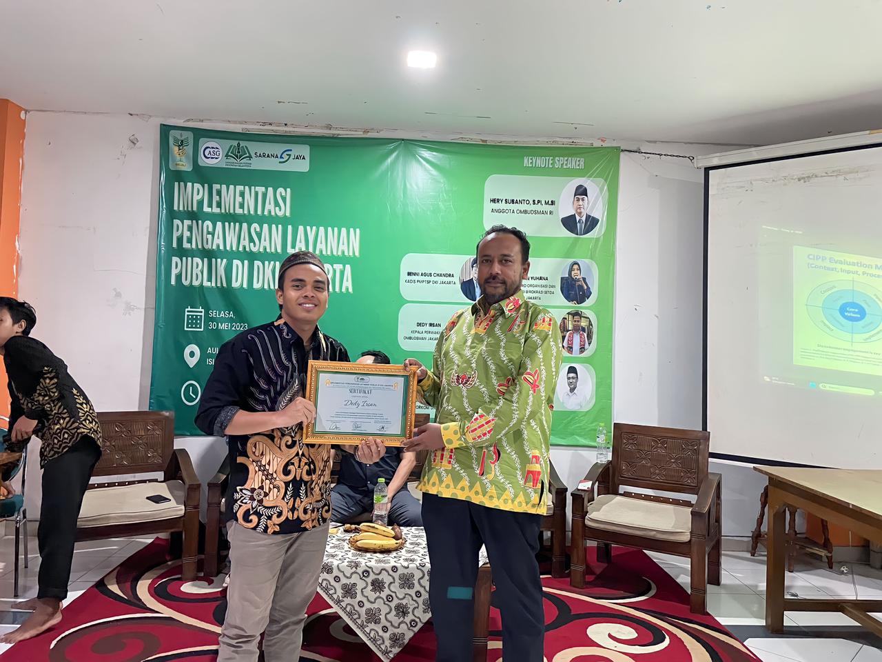 ASG Adakan Diskusi Kolaboratif dengan HMI bertajuk “Implementasi Pengawasan Layanan Publik di DKI Jakarta” dengan mengundang Ombudsman