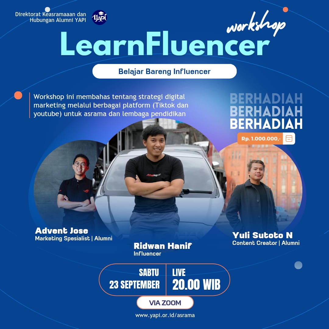 Workshop Learnfluencer 2023, Belajar Bareng Influencer